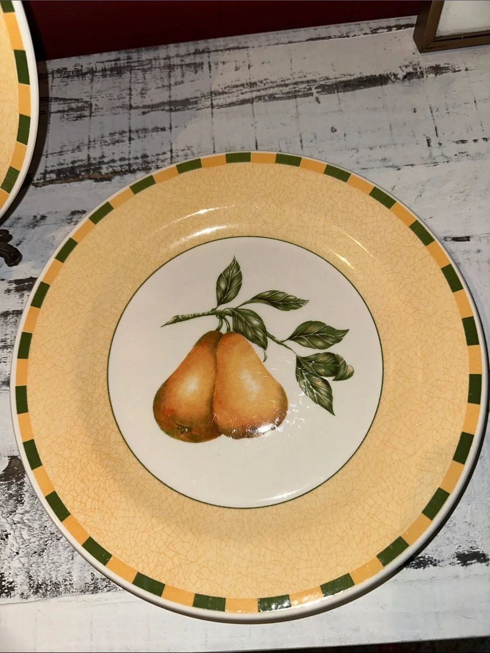 Churchill Somerset Fruit Pattern Plates. Set of 2